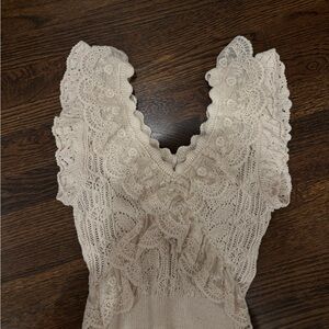 Elegant Lace Ruffle Top